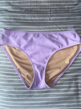 Shade & Shore Lilac Textured Bikini Bottom
